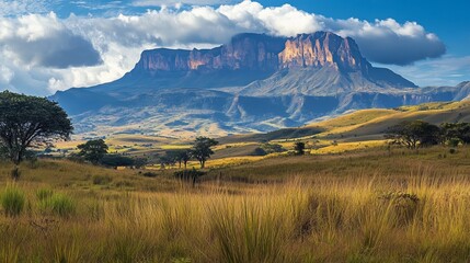 Fototapeta premium La Gran Sabana is a national park renowned for its unique species and breathtaking landscapes.