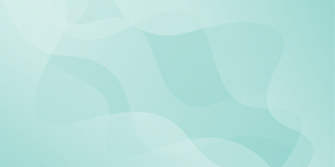 Abstract soft green curve background, turquoise green dynamic wallpaper with wave shapes. Suitable for templates, banners, presentations, ads, sales, events, web and pages