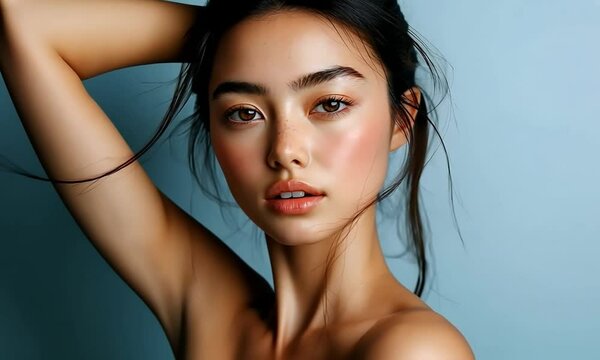 Natural beauty armpit care, healthy and natural cosmetology.