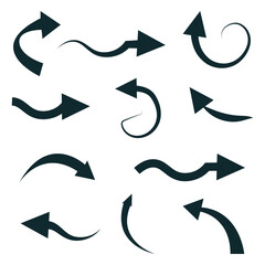 modern hand drawn arrows set design