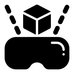virtual product, vr product, virtual reality, product, virtual item, virtual object solid or glyph icon