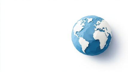 Naklejka premium A vibrant globe showcasing the Earth's continents, symbolizing global unity and environmental awareness.