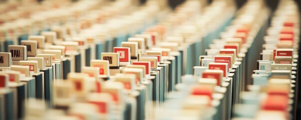 Abstract background of blurred colorful rectangles.