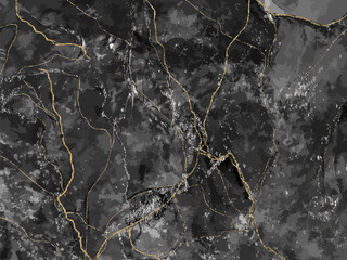 Vector Black, white and gold marbling Texture design for poster, brochure, invitation, cover book