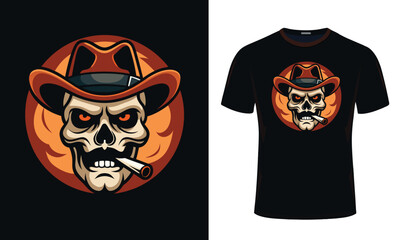 Fototapeta premium Unique Skull Vector Design for Trendy T-Shirt
