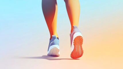 A legs in running shoes.