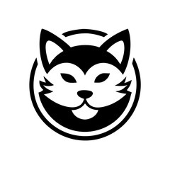 spy cat, cat face logo, cat face icon, vector art