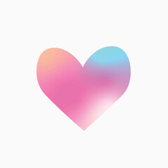 love sign gradient color in flat vector design.