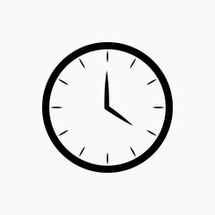 24 hour clock icon on white