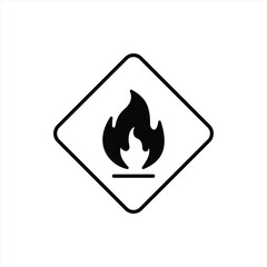 fire icon. flame icon sign symbol collections, vector illustration