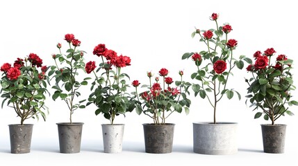 Two red begonias