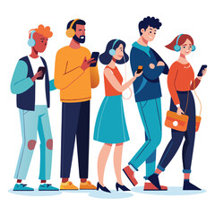 Obraz premium vector several people illustration