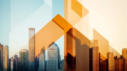 Obraz premium Artistic double exposure of cute ice cream cones with colorful toppings, merged with abstract shapes and soft colors