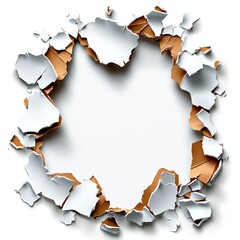 A textured design featuring a torn paper effect, revealing a blank space for creativity and versatility in visual projects.