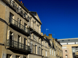 Antique building view in Old Town Poitiers, France