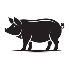 silhouette pig vector