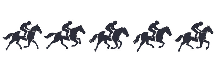 Silhouette of Horse and Rider Animation.