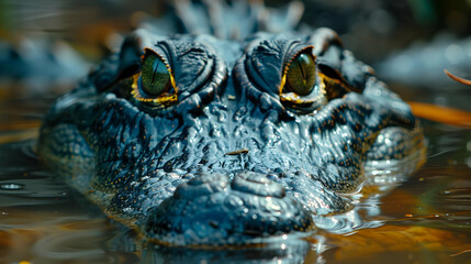 Obraz premium Closeup Photo of an Alligator's Eye