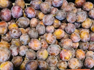 Pflaumen im Supermarkt - Prunus domestica