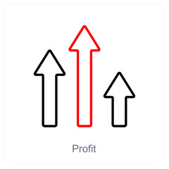 Profit and business icon concept