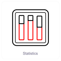 Statistics and data icon concept