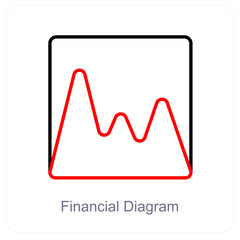 Obraz premium Financial Diagram and diagram icon concept
