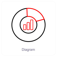 Diagram and diagram icon concept