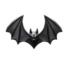 Fototapeta premium Diamond shaped as a Halloween bat with dark facets and winged design isolated on transparent background 