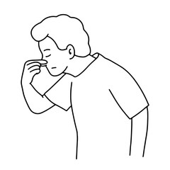 First aid for nose bleeding