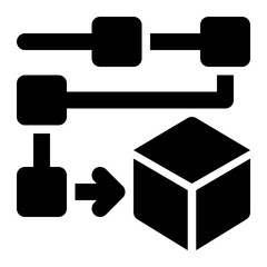 product planning, product management, product, process, steps, plan, product roadmap solid or glyph icon