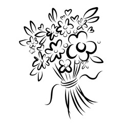 bouquet of flowers bunch of flowers  hand drawn vector illustration graphic for print and business