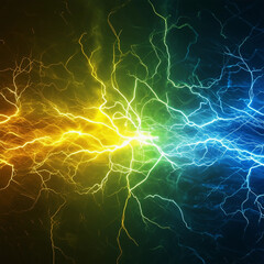 Obraz premium background of lightning electric energy flow
