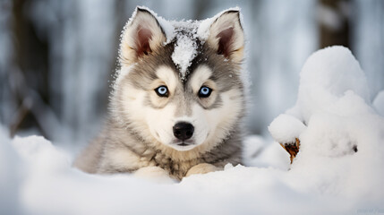 Naklejka premium Joyful HD Photos of a Happy dog