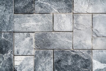 Fototapeta premium grey floor tiles surface, texture of the stone light gray. Background , ai