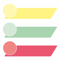 Pastel Banner Set  Three colorful banner shapes with rounded corners, perfect for adding a touch of pastel style to your designs.  