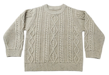 Girls Cable knit sweater Cardigan jumper and Button Front oversized long sleeve Sweater for Boys and Girls. Front closeup view white background.