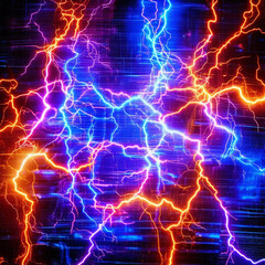background of lightning electric energy flow