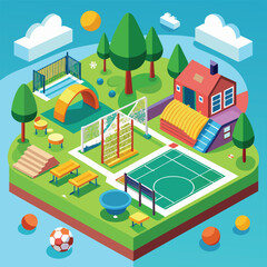 sport playground vector