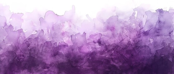Fototapeta premium Purple paints watercolor background drawn by brush 