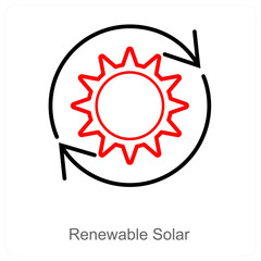 Renewable Solar and environment icon concept