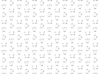 Black Cat, Ghost, Halloween background, pattern, kitten, cat pattern