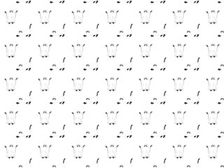 Black Cat, Ghost, Halloween background, pattern, kitten, cat pattern