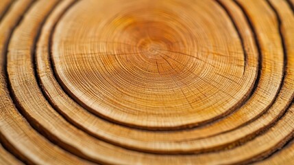 Fototapeta premium A detailed closeup of a tree s rings, symbolizing long term growth and stability, with years of steady progress marked in each layer