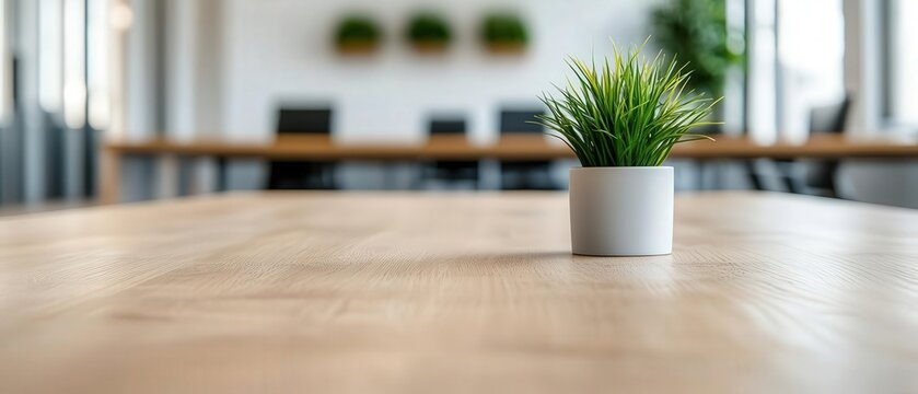 A minimalist, modern office environment designed for growth and stability, with clean lines and a balanced atmosphere, optimized for long term success