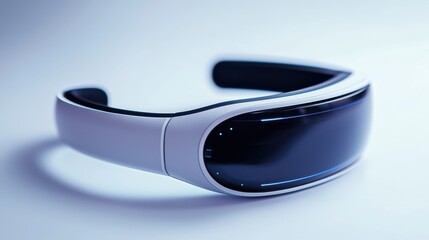 A futuristic gadget, such as a smartwatch or smart glasses, displayed against a clean, modern background. The device's sleek design and advanced features represent the cutting-edge of personal