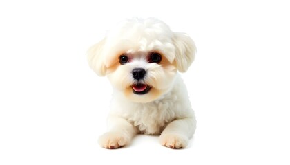 Obraz premium A Bichon Frise dog isolated on a white background