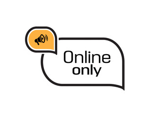 online only on white background