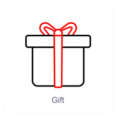 Gift and present icon concept
