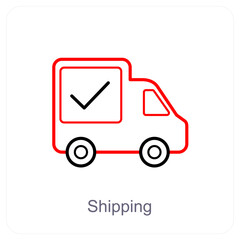 Shipping and delivery icon concept