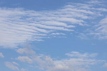 blue sky with clouds in summer